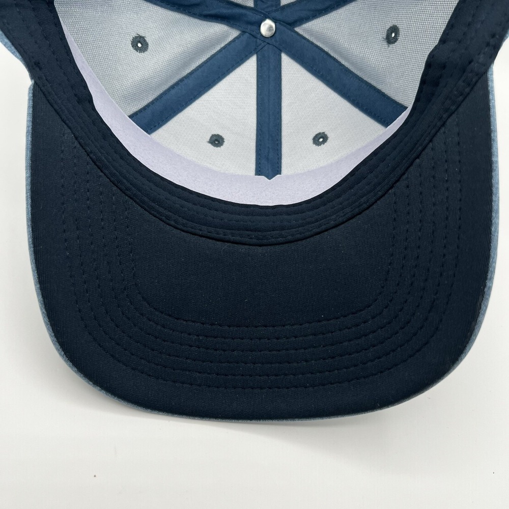 Flag & Anthem Snapback  Hat Blue One Size Adjustable Mesh Back 6 Panel - Picture 4 of 7